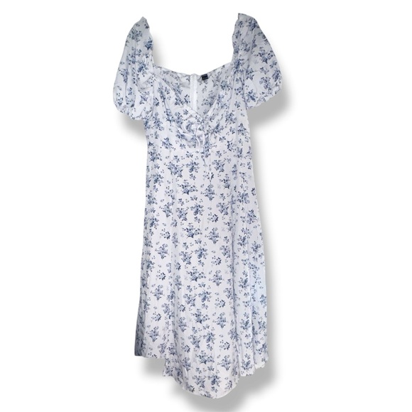 SHEIN Rometta Plus Women's Elegant Floral Print Square Neck Midi Dress, size XL - Picture 3 of 5